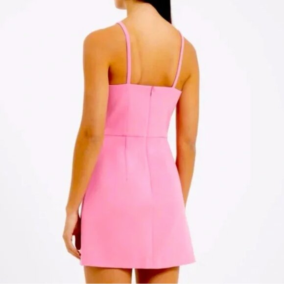 French Connection Whisper Square Neck Strappy Mini Dress, Pink 6 S NWOT - Picture 2 of 10